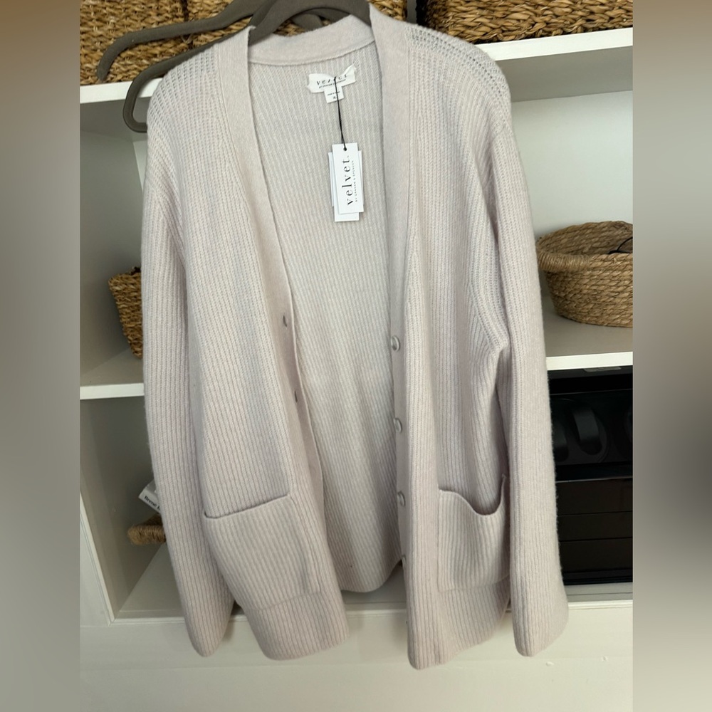 Velvet Women's Cream Cardigan Sweater